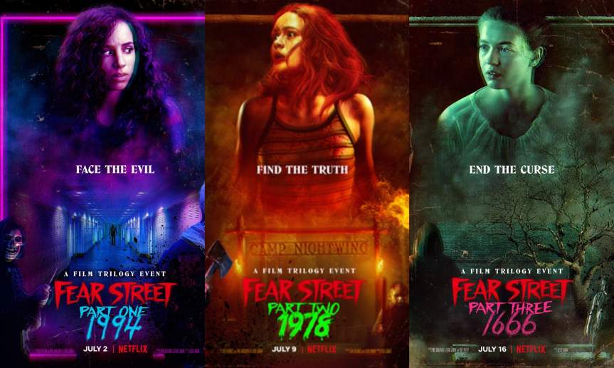 10/22/21 – OCTOBER HORROR MOVIE PICK #22 – Fear Street Trilogy – 1994/1978/1666.